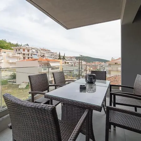 Appartamento Semiramis Modern - Sleeps 8 Néa Péramos Esterno foto